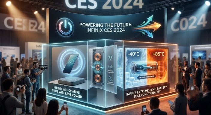 Powering the Future: Infinix\'s Air-Charge and Extreme-Temp Battery Steals the Spotlight at CES 2024: