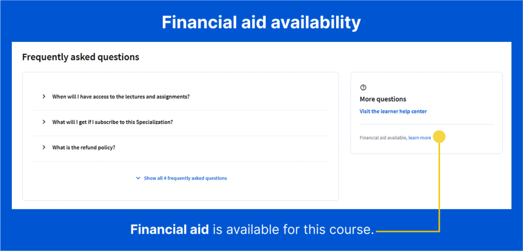 Get Coursera Financial Aid Step 