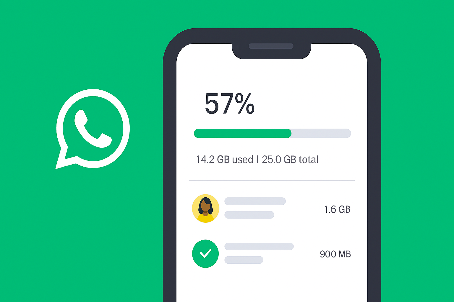 Storage control in chat on whatsapp new features